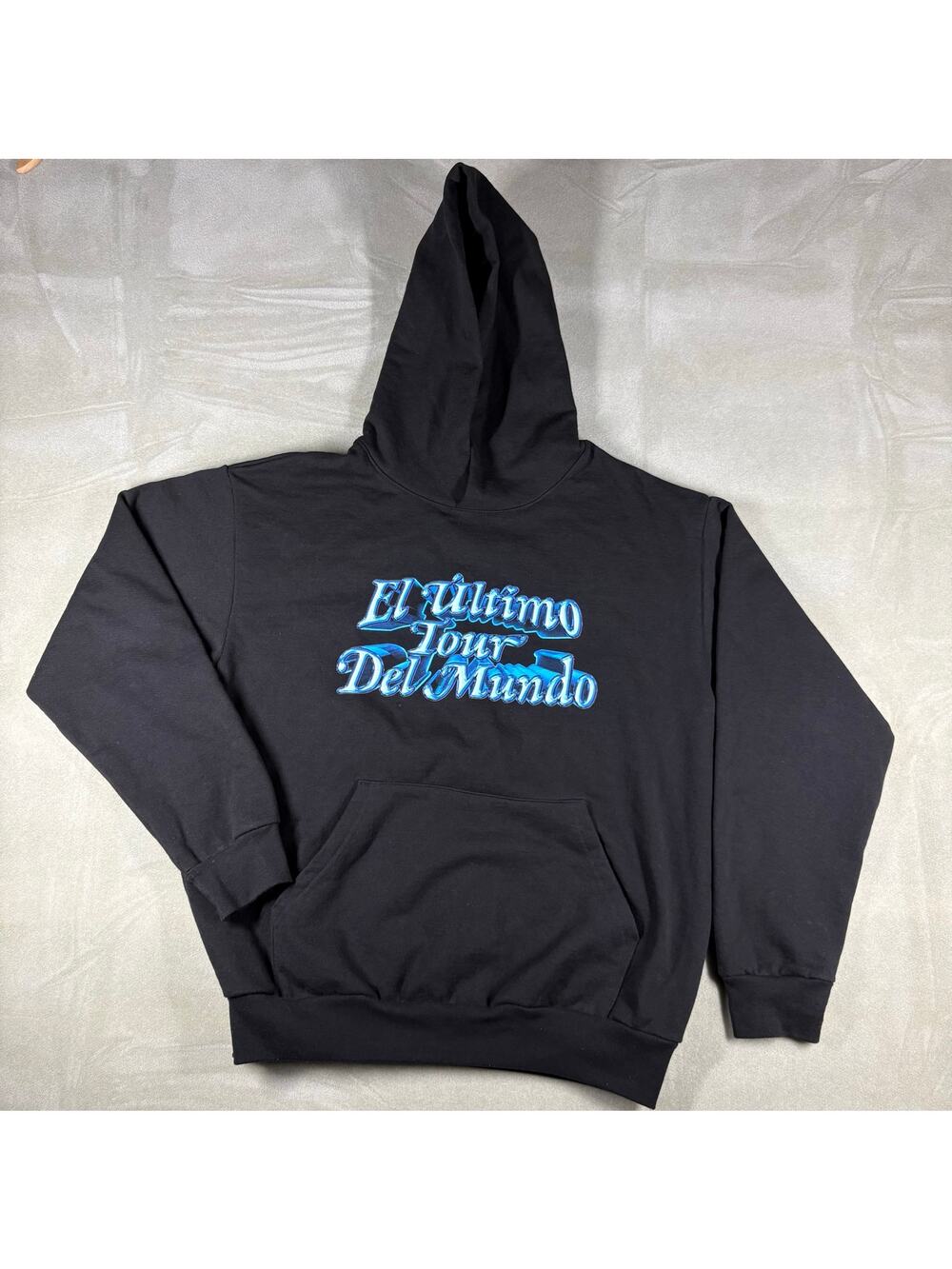 Bad Bunny El Ultimo Tour Del Mundo Hoodie Black‎ Tour Merch Men Large